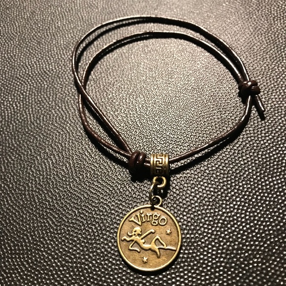 Practical Virgo The Virgin Unisex Leather Bangle - Picture 1 of 2